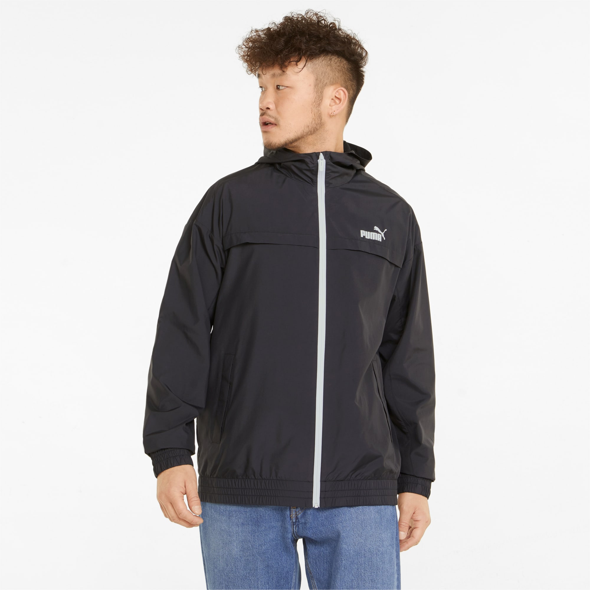 Gray windbreaker best sale